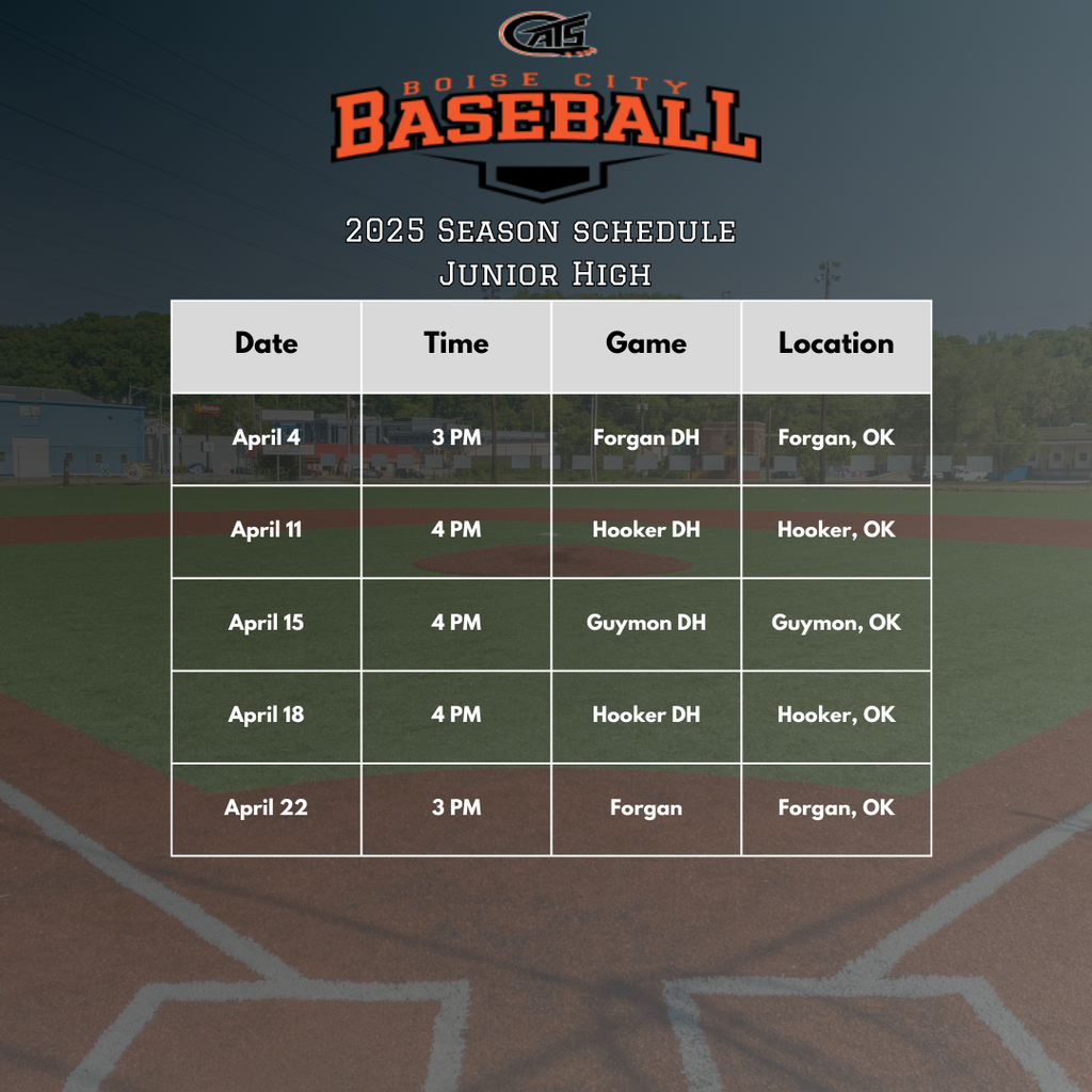 jh baseball schedule