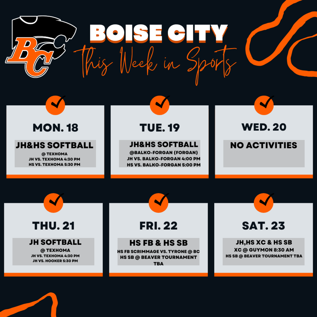 This Week In Boise City Athletics August 18-23