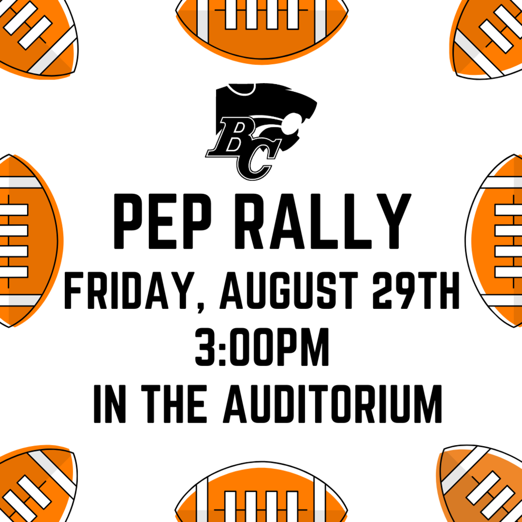 Orange Football Icons Game Day Social Media Graphic