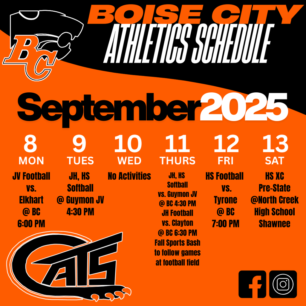 This Week In Boise City Athletics Sept. 8-13
