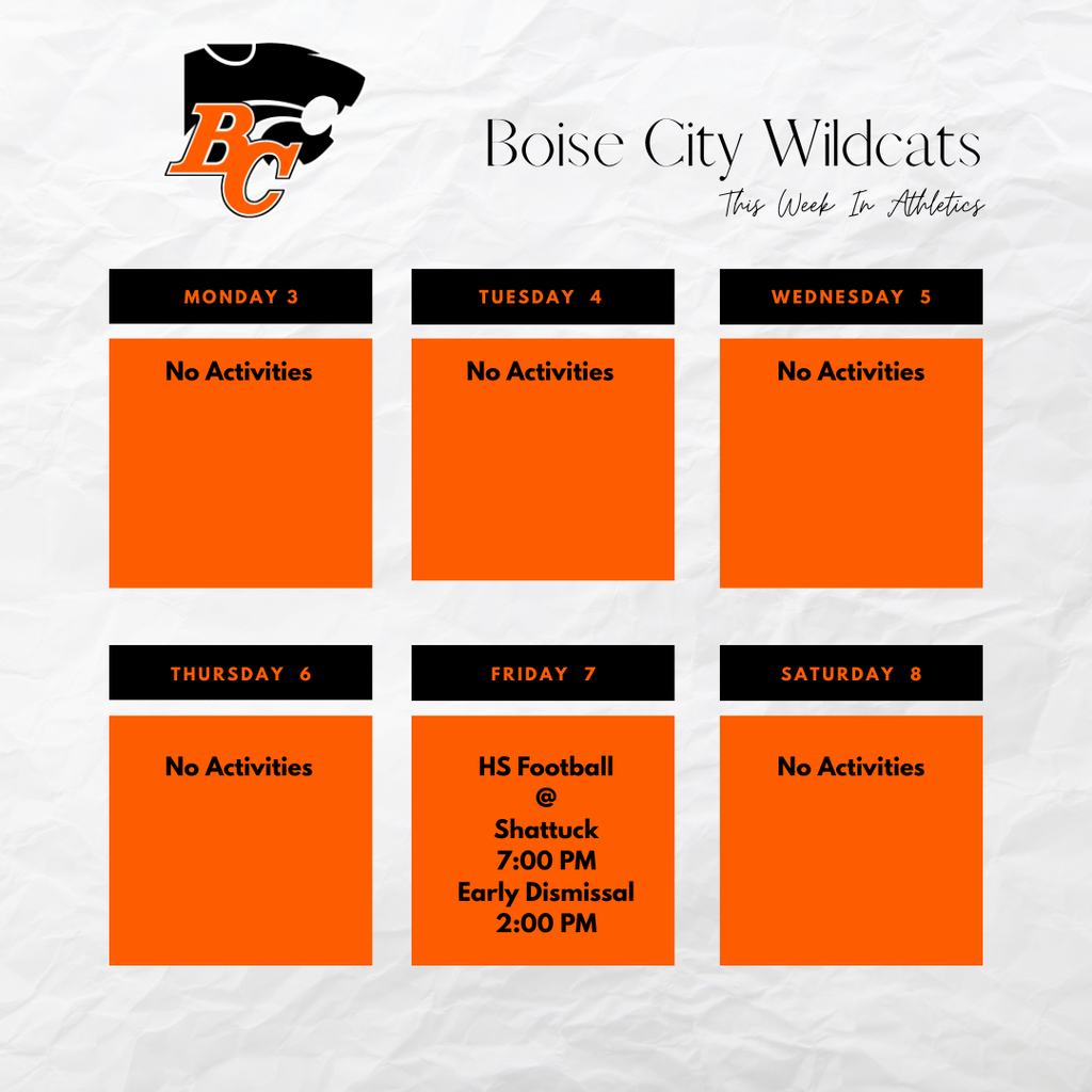 This Week In Boise City Athletics Nov. 3-7