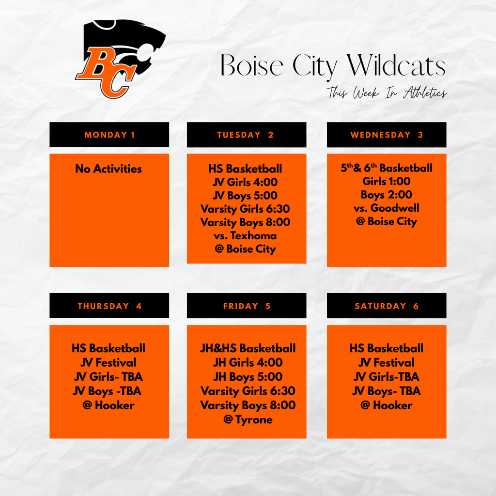 This Week In Boise City Athletics 