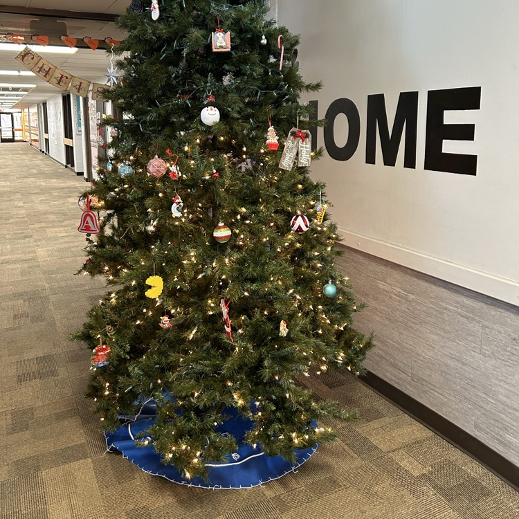 Our Christmas tree is looking pretty !