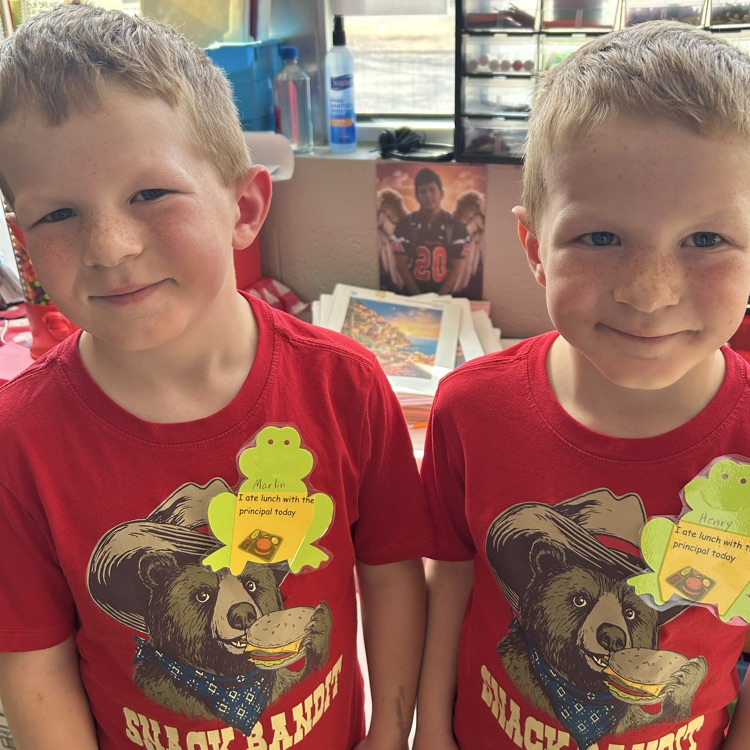 Marlin and Henry Walls ate lunch with Principal Craiker