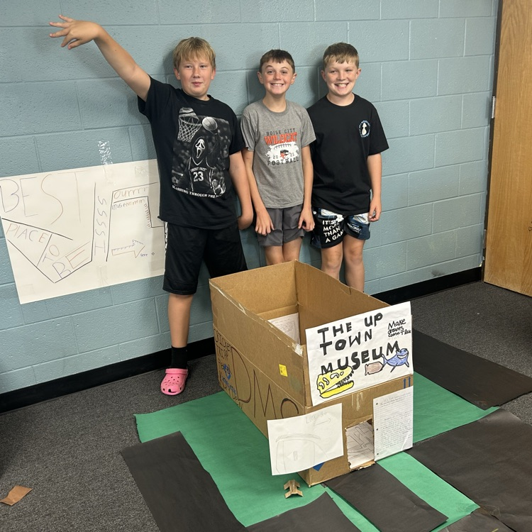 6th graders were inspired by an 11 year old boy who opened his own museum. The students are working on their version of a museum.