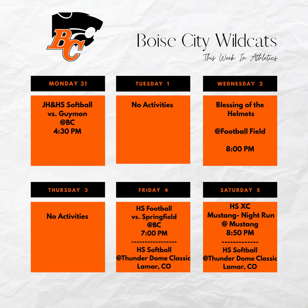 This Week In Boise Athletics Aug.31-Sept.5