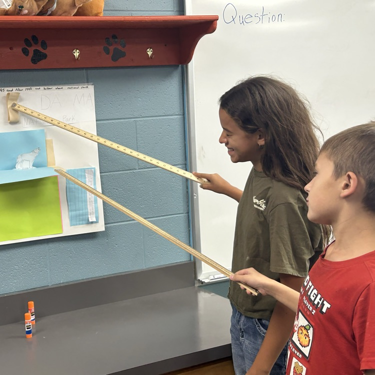 The 6th and 7th graders gave a presentation over the ecosystem in Yellowstone and how it affects the region today.