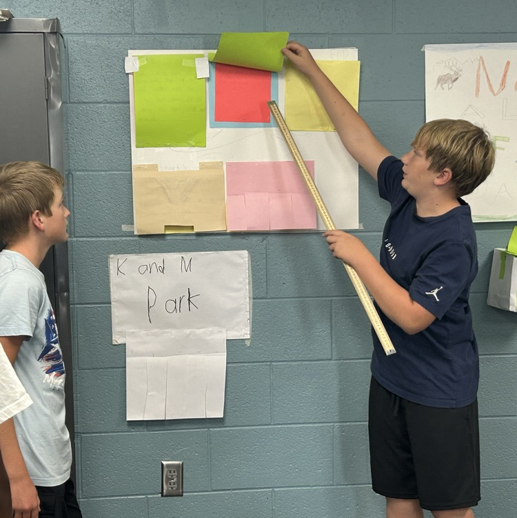 The 6th and 7th graders gave a presentation over the ecosystem in Yellowstone and how it affects the region today.