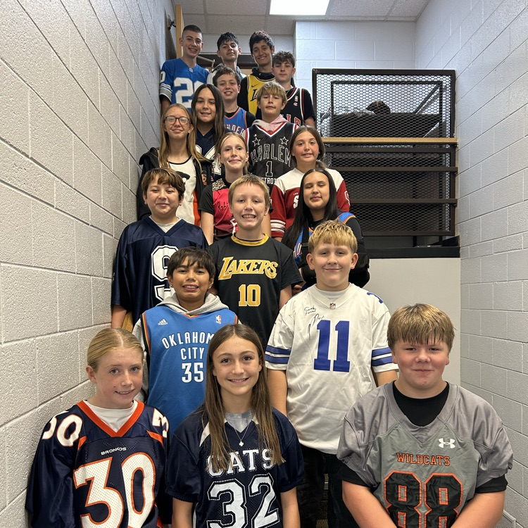 5-8th graders are celebrating Homecoming week by wearing their favorite sports jersey.