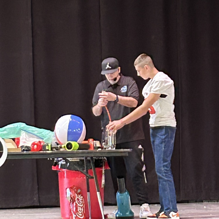 . The Storm Lab presented by Robb Holla kept the students actively engaged the whole presentation! Middle School enjoyed weather related science such as storm clouds, tornadoes and air pressure.