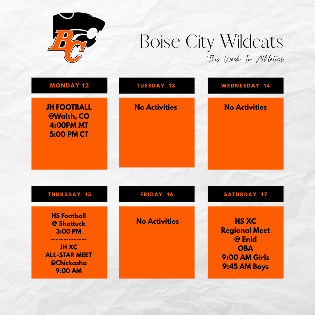 This Week In Boise Athletics Oct. 12-17