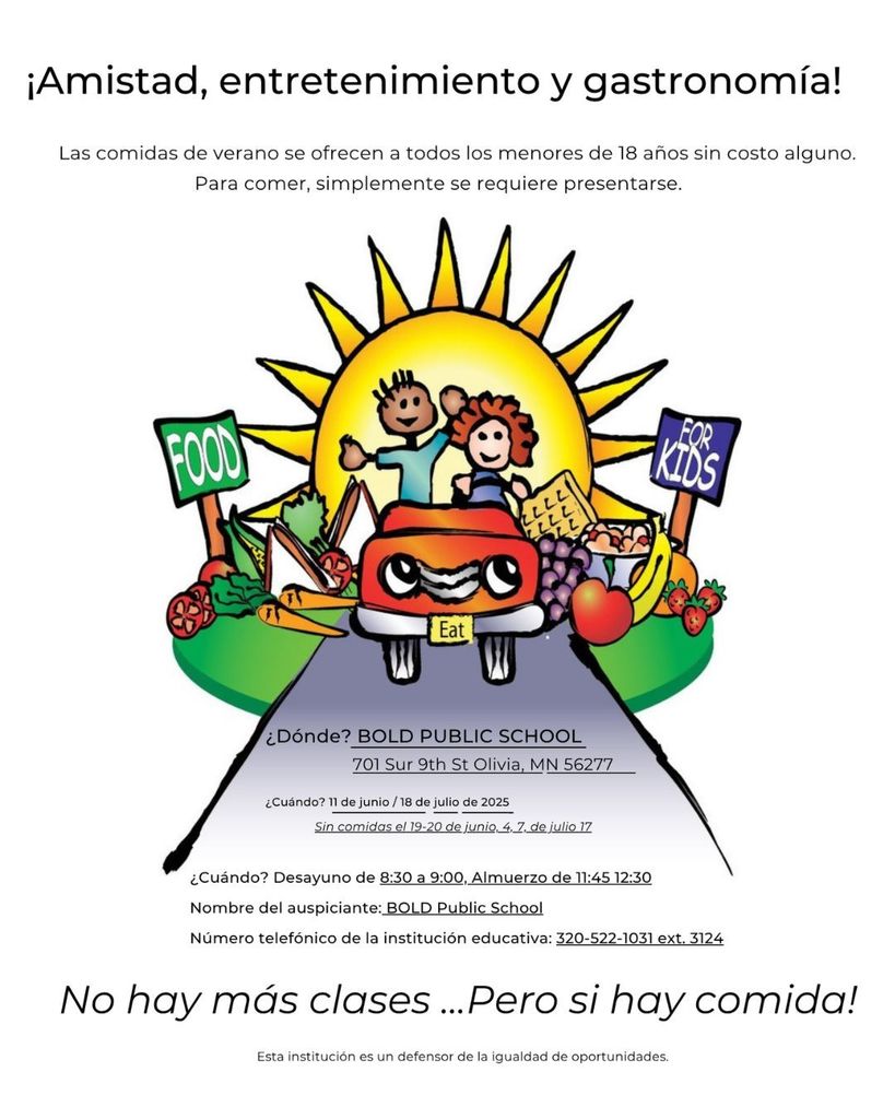 summer meals - spanish flyer