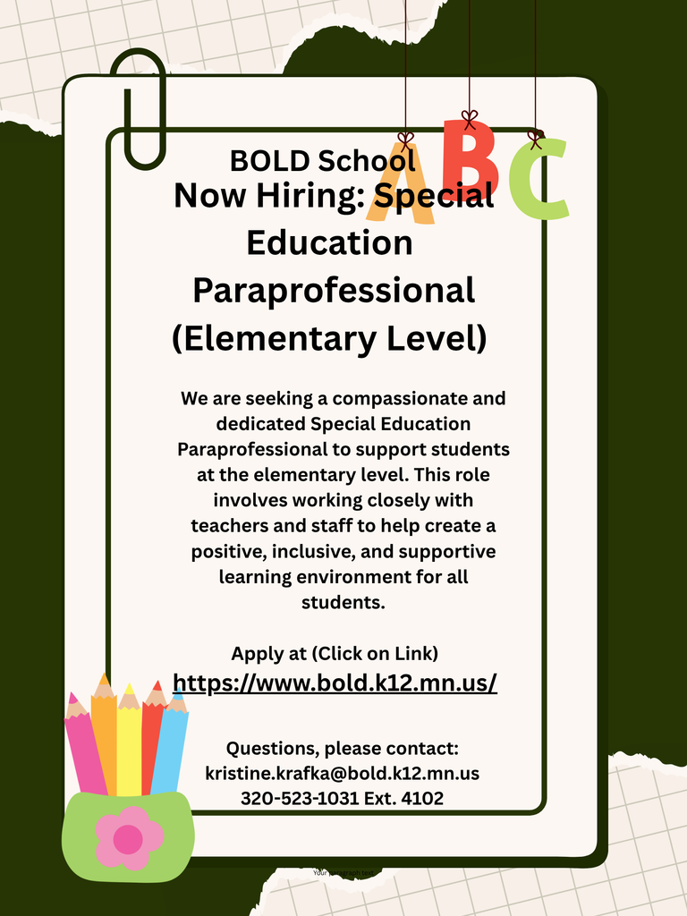 Bold Schools is hiring!
