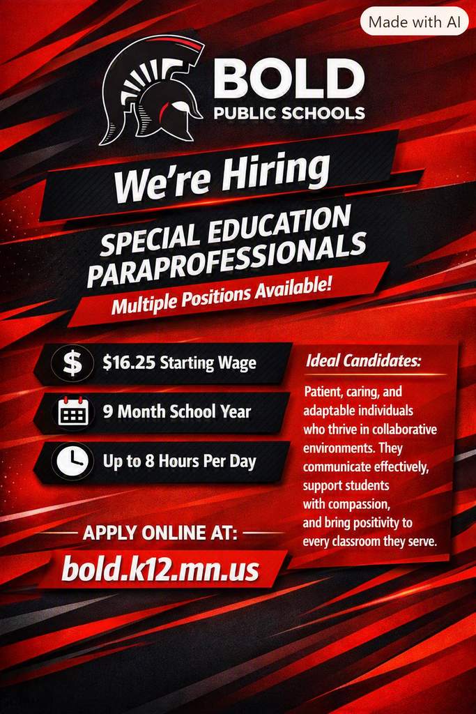 BOLD is Hiring Paraprofessionals