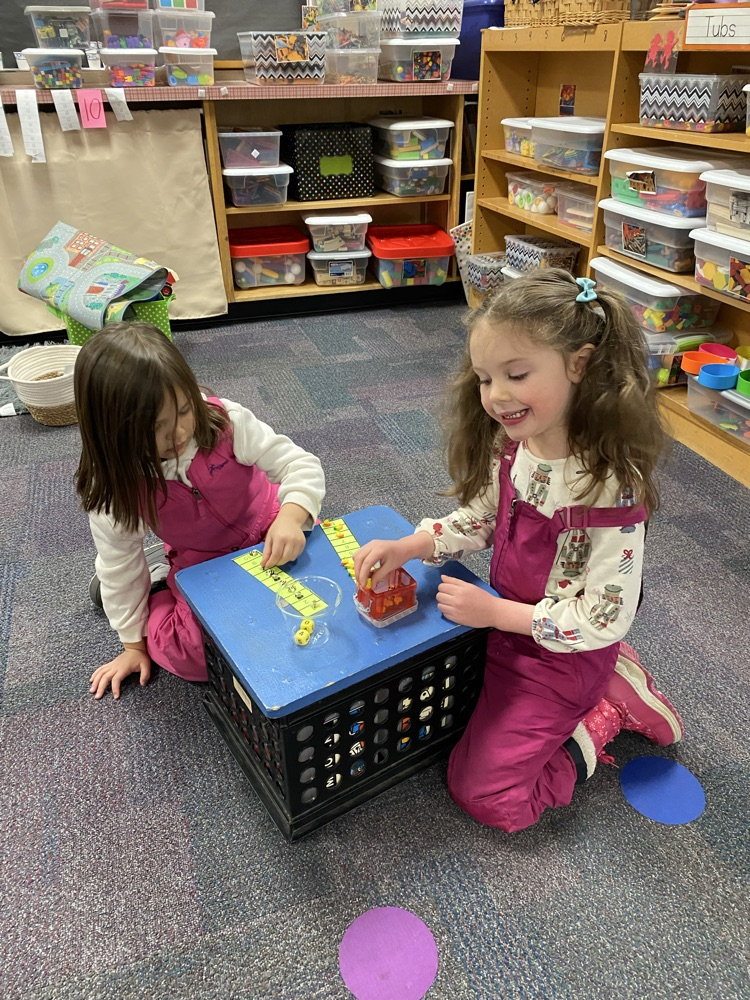 We play games to learn simple addition. 