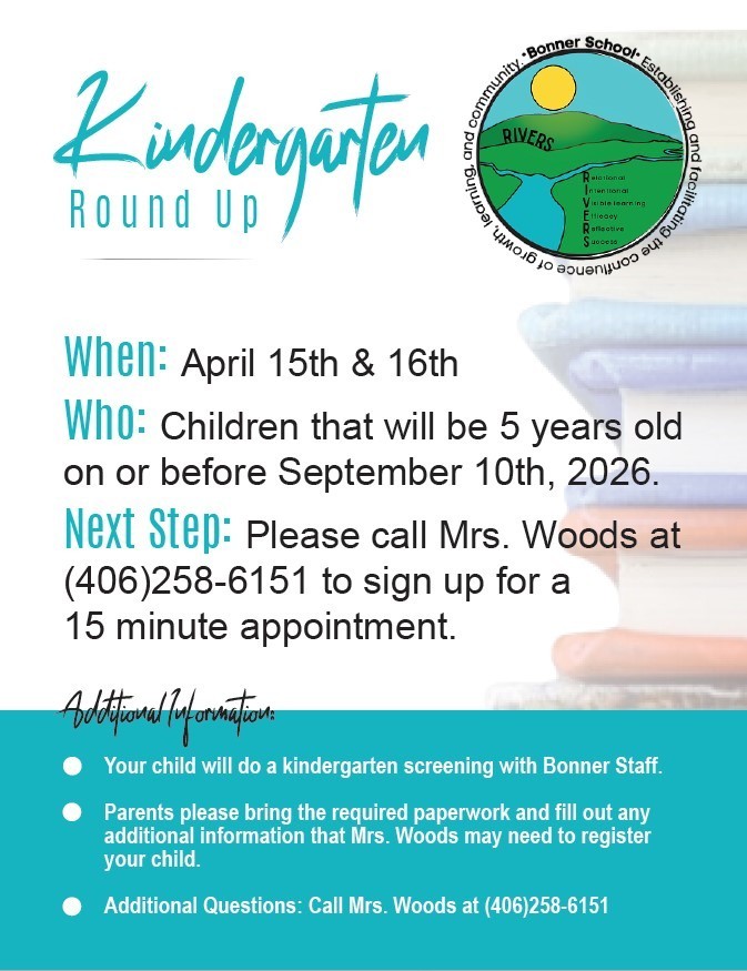 Kindergarten Round Up Poster- Spring 2026