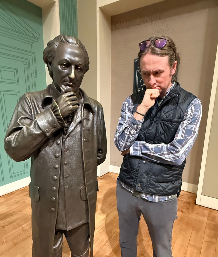 Mr. Huisken with a Constitutional Convention delegate 
