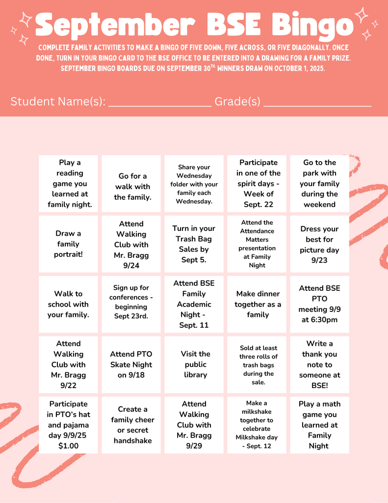 Bingo card