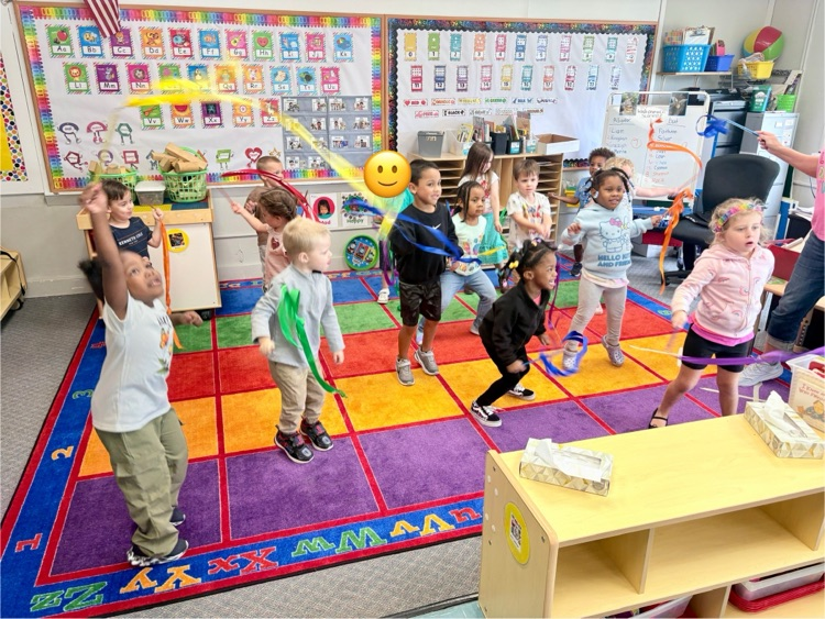 music and movement time with ribbons
