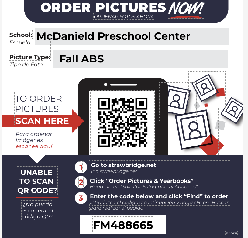 Order form for retake picture day