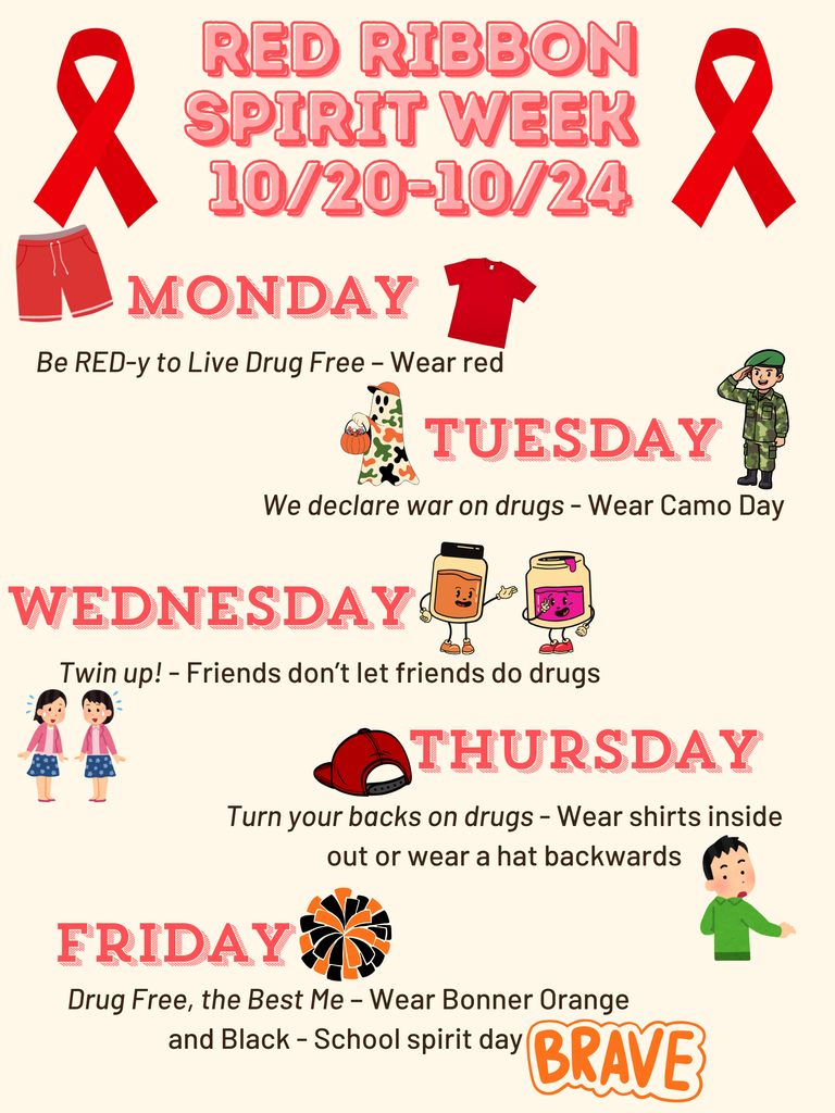 Flyer Spirit Days for Red Ribbon Week
