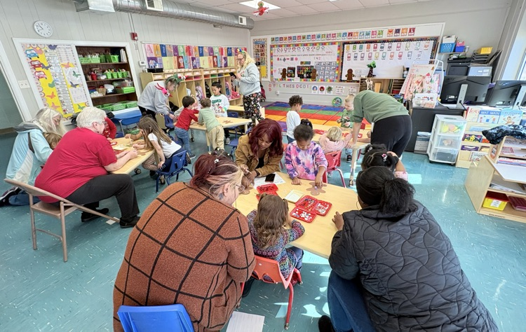 families enjoy crafts