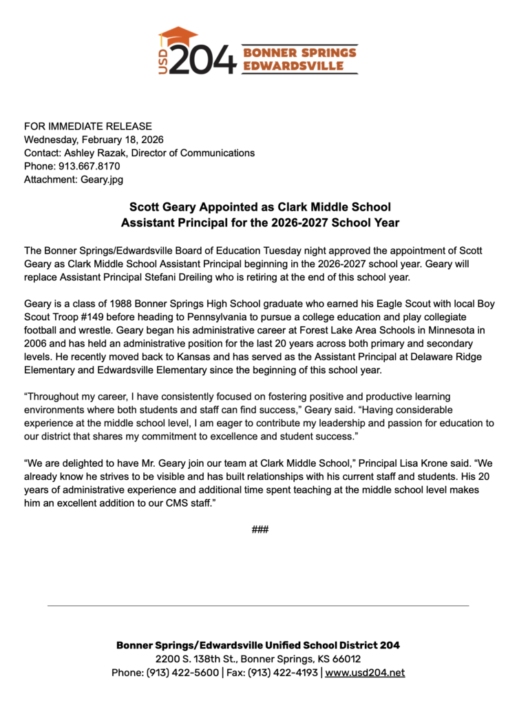 Geary Press Release