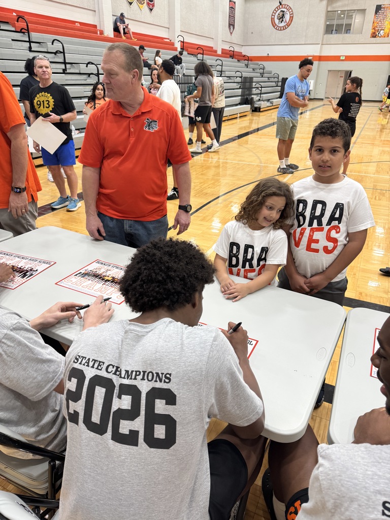 Kids getting autographs