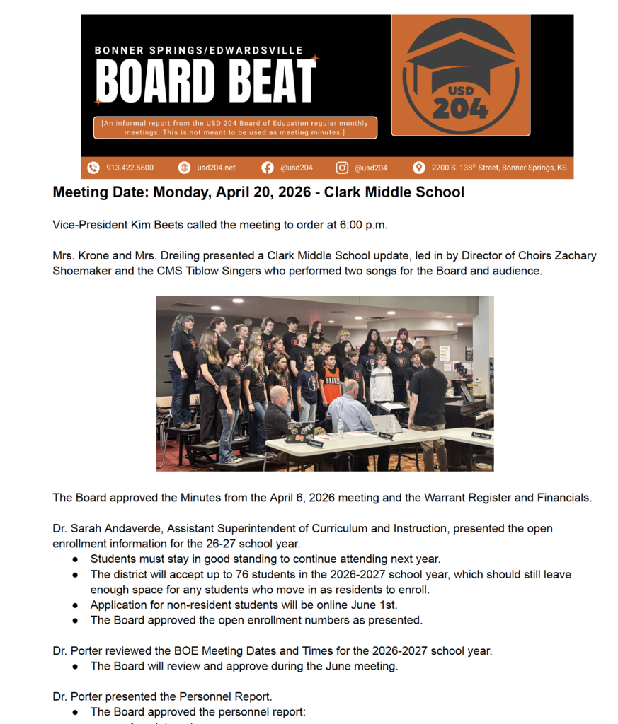 A flyer features a group of students standing in a room with a director and singers.