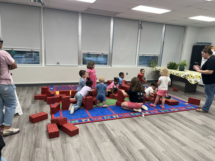 kids build with brick, style blocks