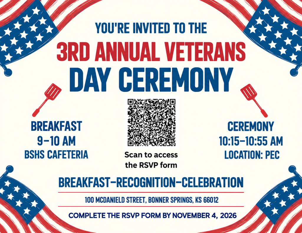 A white, red, and blue graphic with a border of stars and stripes invites people to an event.