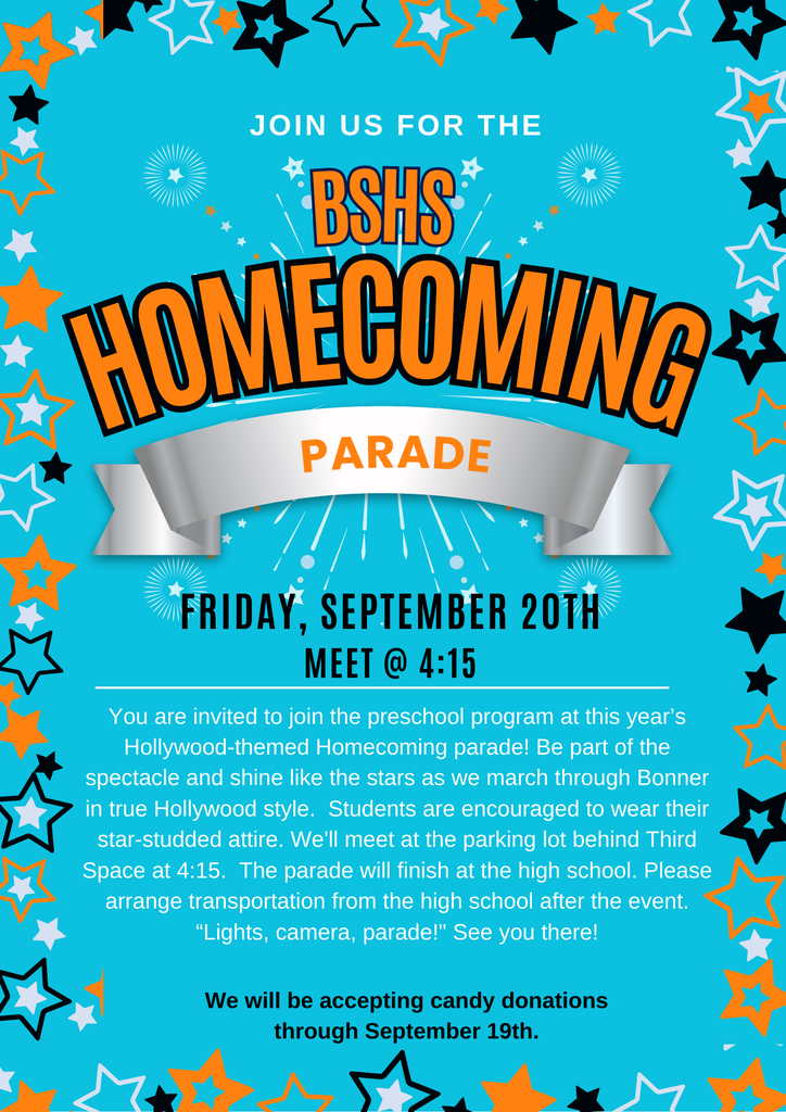 Please join us for the BSHS Homecoming Parade.