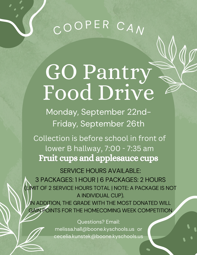 Go Pantry Food Drive Flyer Sept 2025