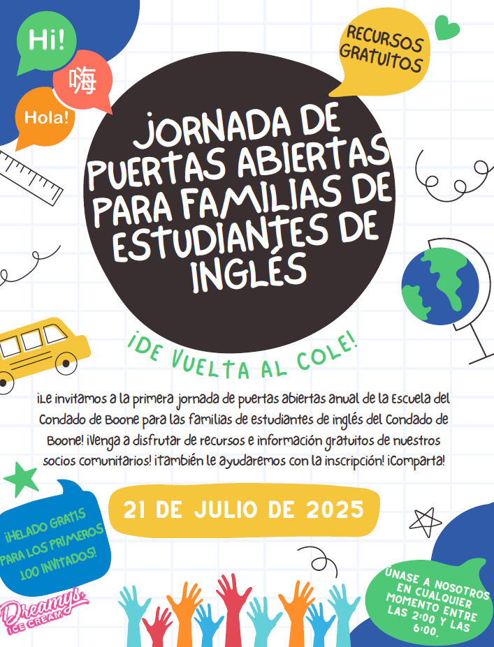 Flyer for English Learner Family Open House