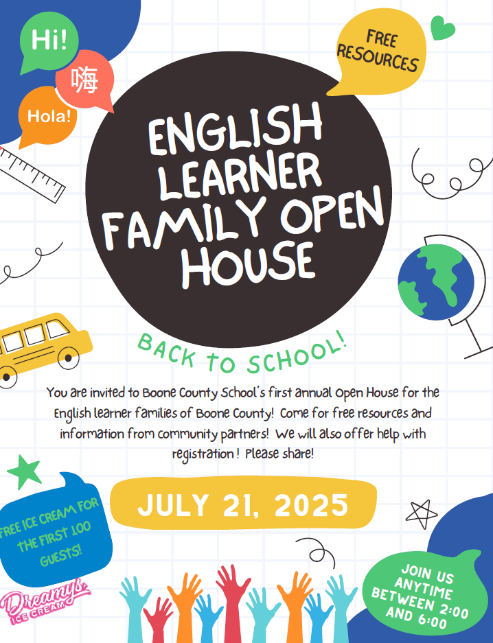Flyer for English Learner Family Open House