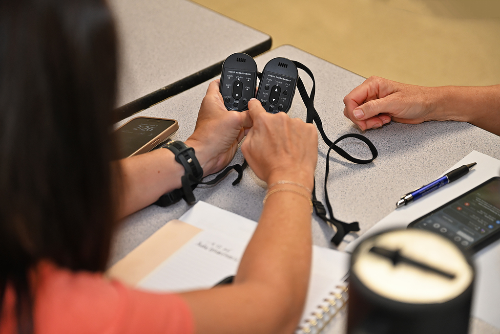 training on audio technology equipment