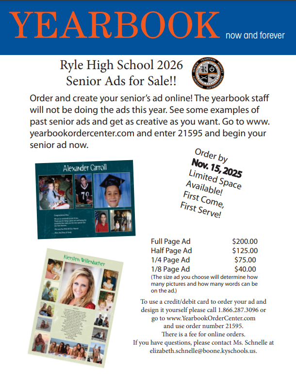 Yearbook purchase & ads