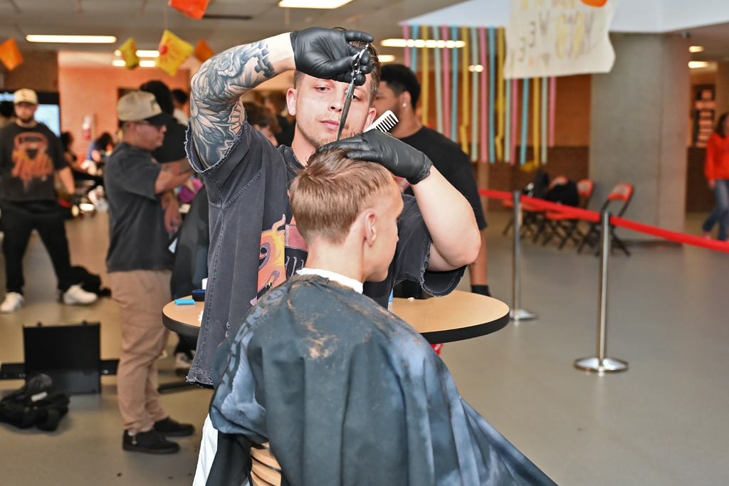 student haircut