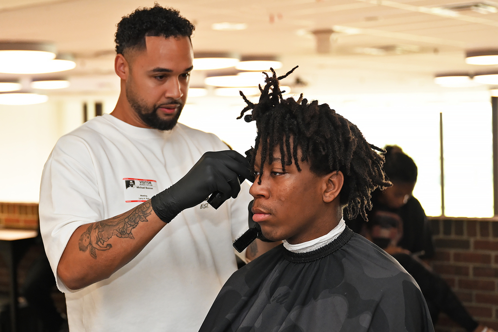 student haircut
