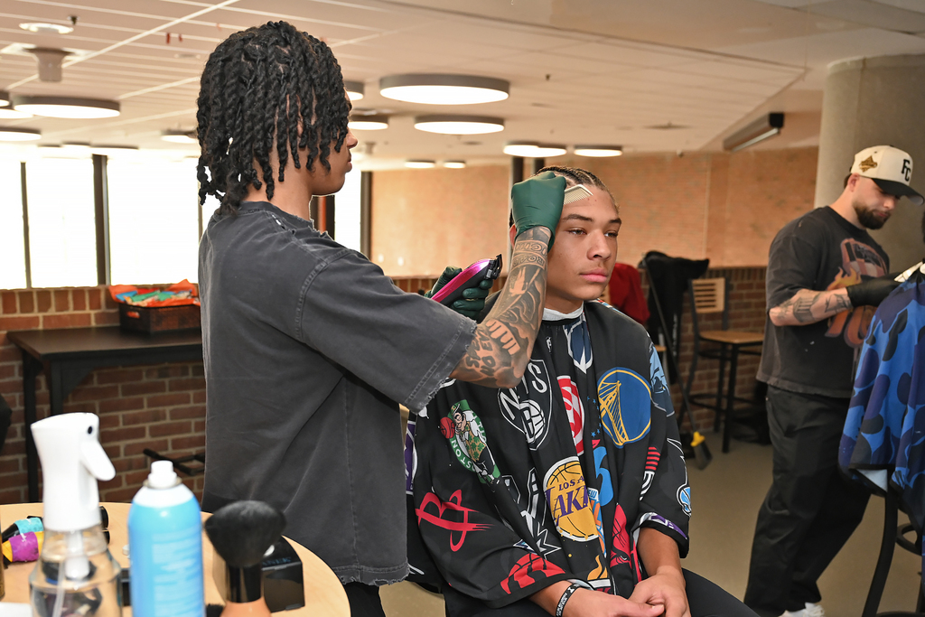 student haircut