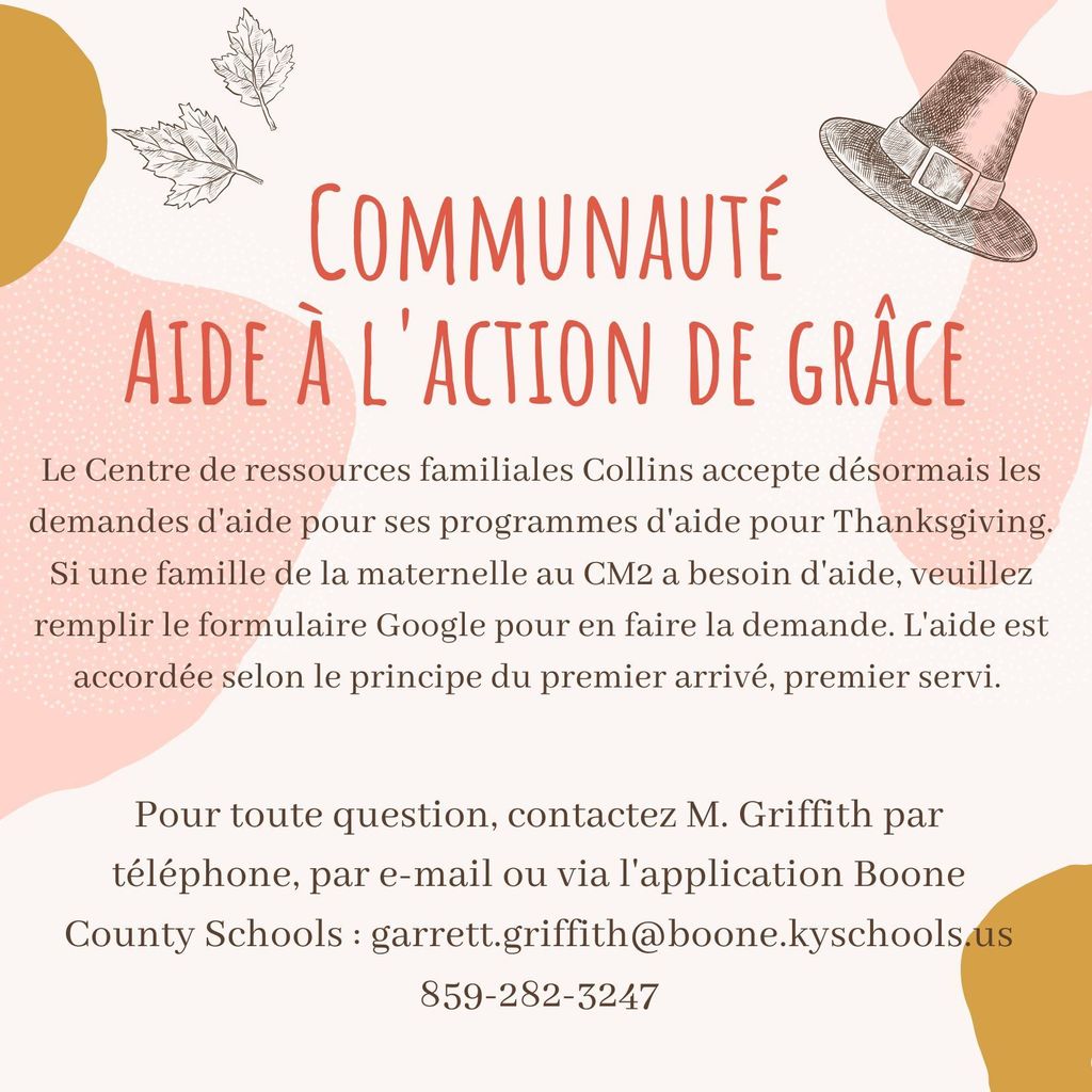 Thanksgiving Assistance Request Flyer