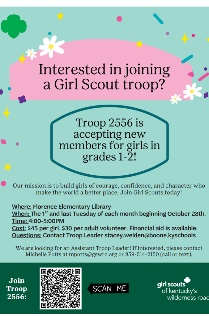 Girl Scouts, this Tuesday!