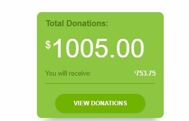 Donation total as of this afternoon!   Awesome Job!  Keep  going Knights, we start logging our minutes on Monday!