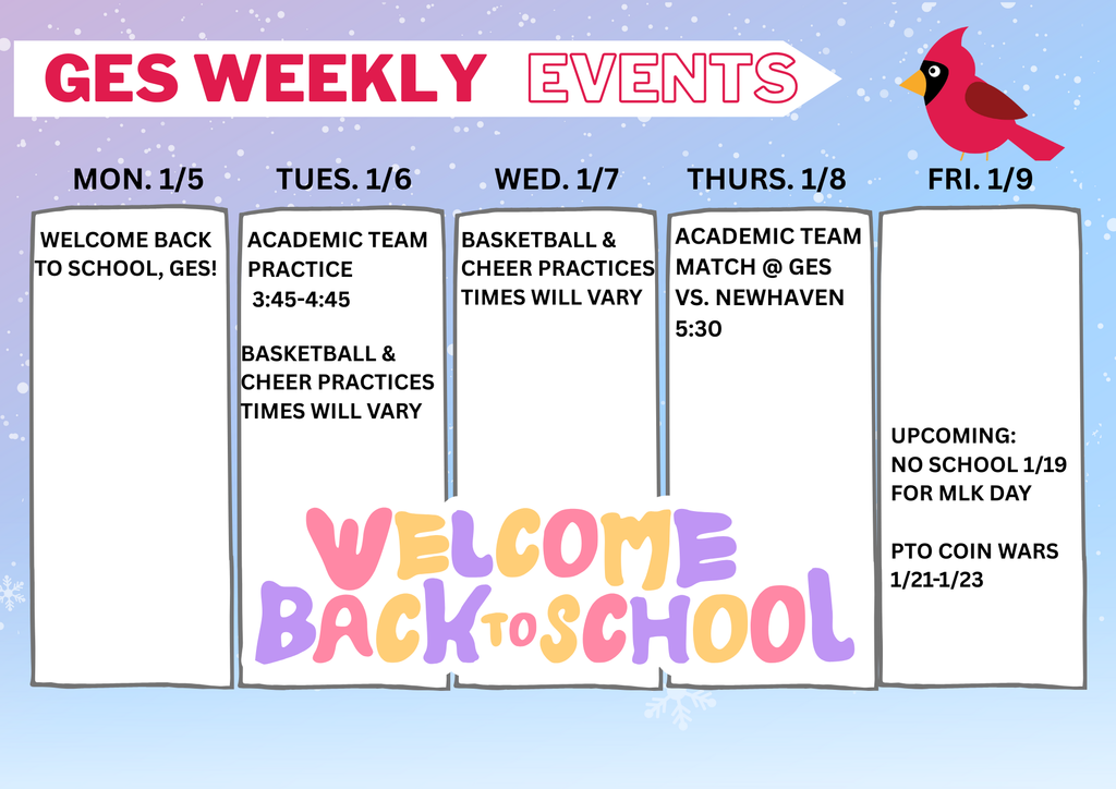 weekly events at GES