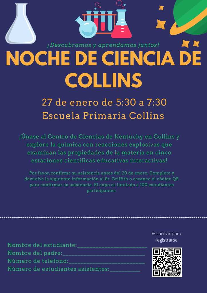 Science Night Registration Form