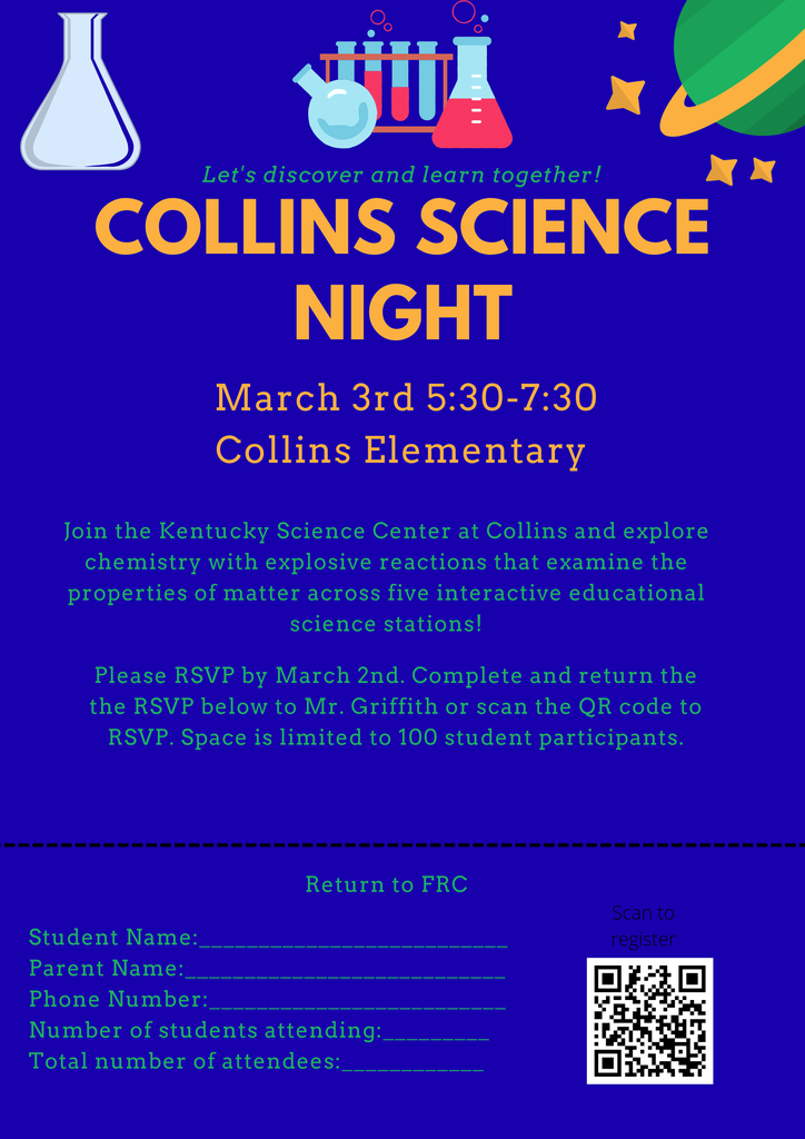 Science Night Registration Form