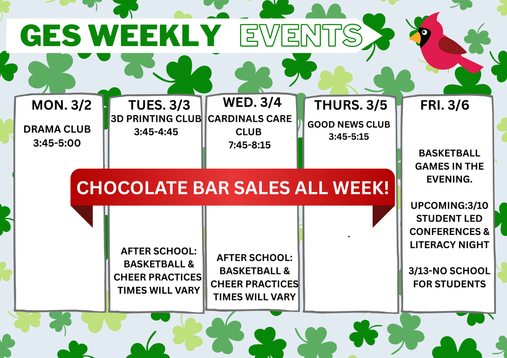 weekly events at GES