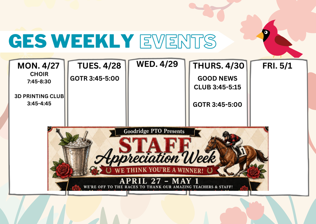 weekly events at GES