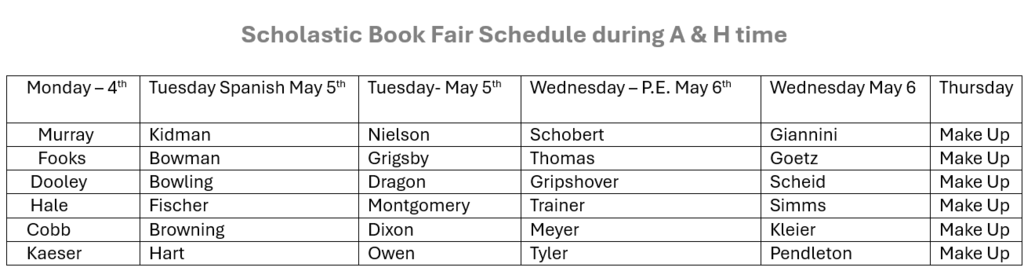 schedule