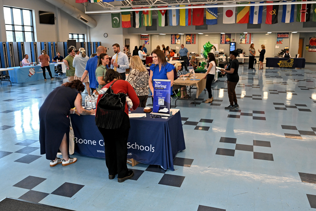 several people at a job fair